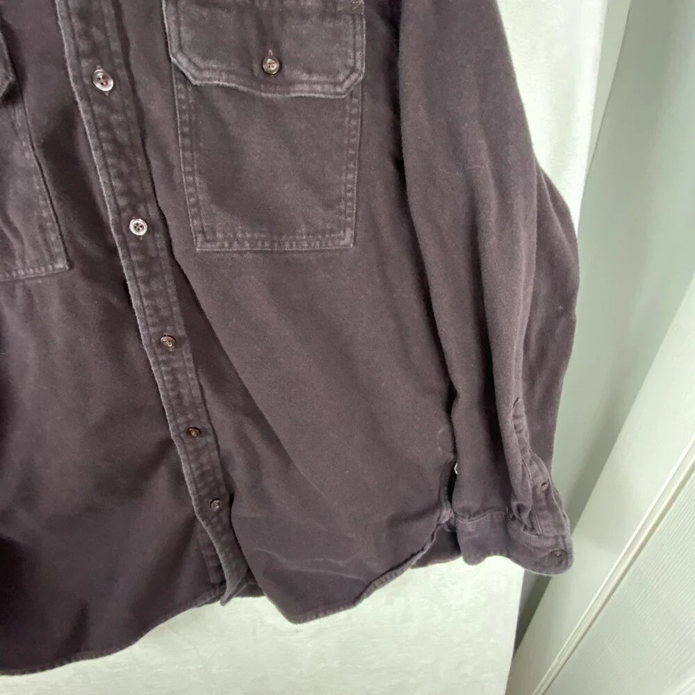 The North Face Arroyo Flannel Mens XL Purple Cotton Canvas Shirt Casual Warm